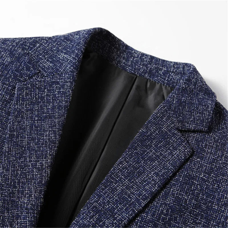 Blazer de Poliester Casual Masculino - Business Men