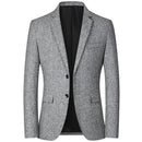 Blazer de Poliester Casual Masculino - Business Men