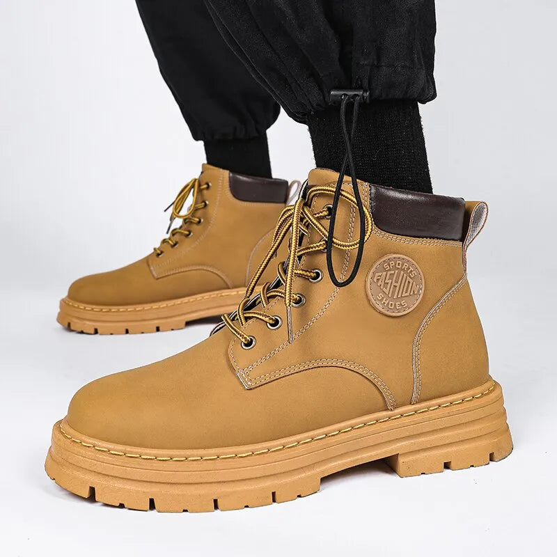 Bota Coturno Masculina de Couro - Alpha High