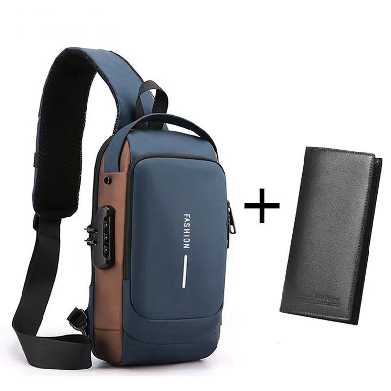 Bolsa de Ombro Impermeável Antifurto Usb - Smart Bag + Brinde