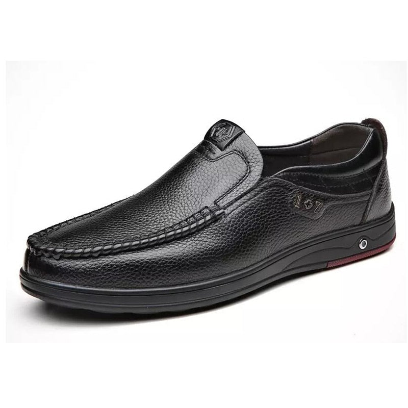 Sapato Mocassim de Couro Masculino - Classic Comfort