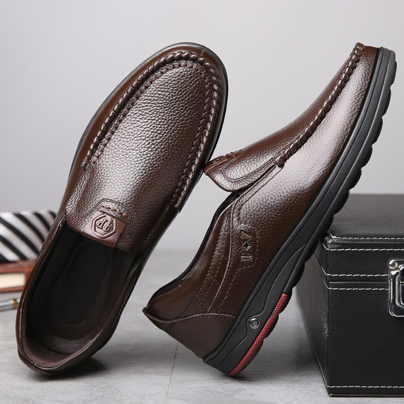 Sapato Mocassim de Couro Masculino - Classic Comfort